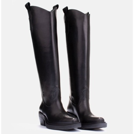 Marco Shoes Botas vaqueras con una circunferencia más ancha. negro 4