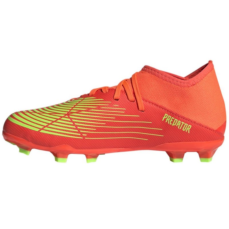 Adidas Predator Edge.3 Fg Jr GW0980 zapatos de fútbol rojo naranjas y tintos 1