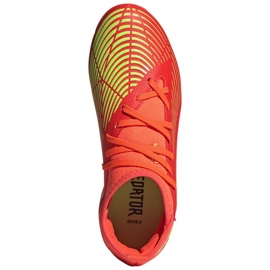 Adidas Predator Edge.3 Fg Jr GW0980 zapatos de fútbol rojo naranjas y tintos 2