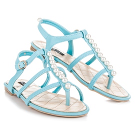 Vices Sandalias con estilo con cuentas azul 1 Vices Sandalias con estilo con cuentas azul 1