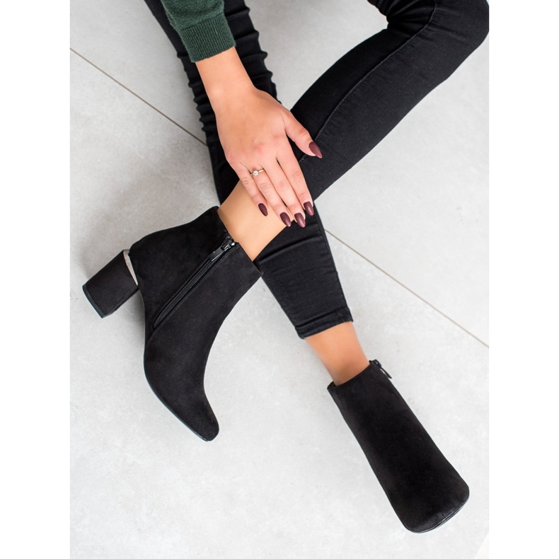 Goodin Botas de gamuza con estilo negro 1