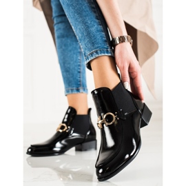 W. Potocki Elegantes botas Potocki sin cordones negro 2