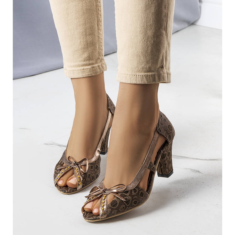 PA1 Zapatos de tacón marrones de Lavra marrón cobre 1