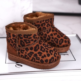 Botas de nieve para niños cálidos para jóvenes Pantherka Gooby marrón 3