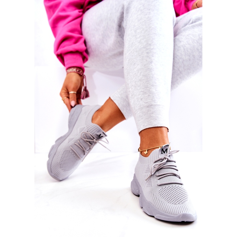 PS1 Deportivas Deportivas Tejido Zapatillas Gris Nolene 2