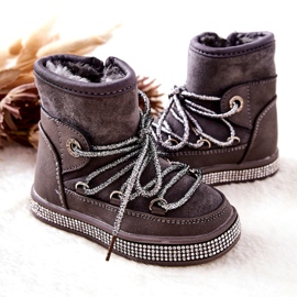 Botas de nieve para niños con circones grises 3 Botas de nieve para niños con circones grises 3