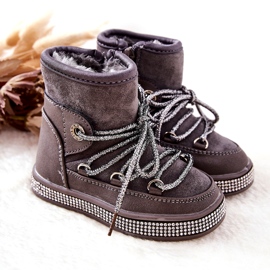 Botas de nieve para niños con circones grises 4 Botas de nieve para niños con circones grises 4