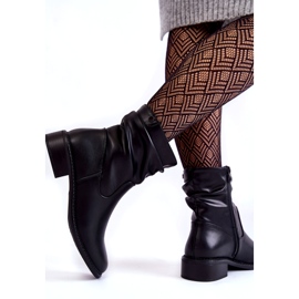Sergio Leone Tacones planos arrugados para mujeres negros 4