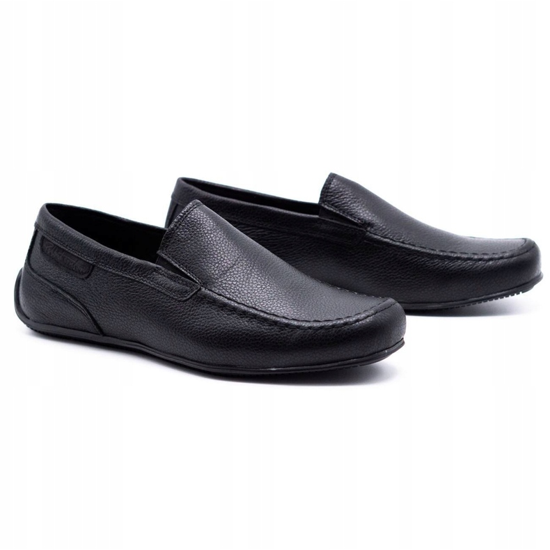Polbut Mocasines hombre piel 2105 grano negro 2
