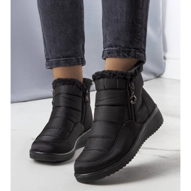 Botas de nieve negras con aislamiento y pelo de Blen negro 1 Botas de nieve negras con aislamiento y pelo de Blen negro 1