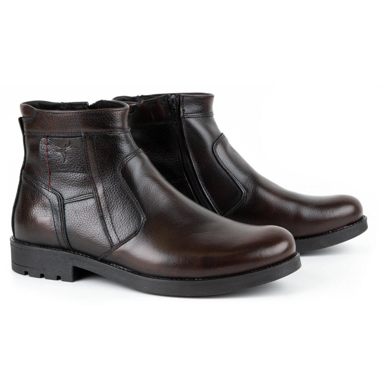 Olivier Botas Chelsea de piel de invierno para hombre 302MP kabir marrón 2