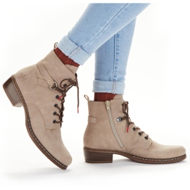 Cómodas botas aislantes mujer beige Rieker Y0820-64 15