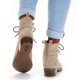 Cómodas botas aislantes mujer beige Rieker Y0820-64 4