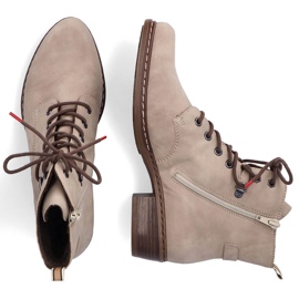 Cómodas botas aislantes mujer beige Rieker Y0820-64 13