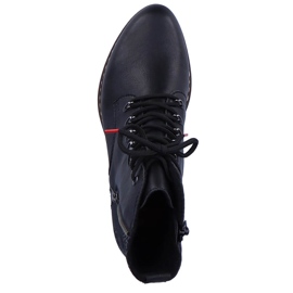 Rieker Y0800-00 cómodas botas aislantes para mujer con tacones planos negro 5