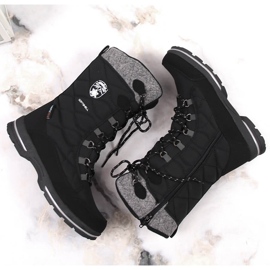 Botas de nieve de mujer de invierno impermeables negras American Club negro 6