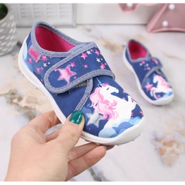 Zapatillas casa granada Befado con velcro y unicornio 3