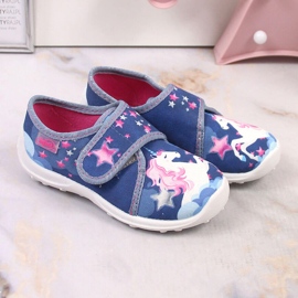 Zapatillas casa granada Befado con velcro y unicornio 4