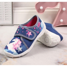 Zapatillas casa granada Befado con velcro y unicornio 5