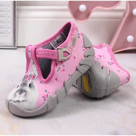 Pantuflas de niña con conejo Befado rosa rosado 4
