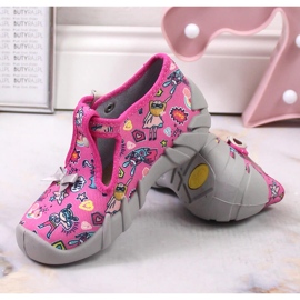 Zapatillas de casa para niña con cierre Befado rosa rosado 3