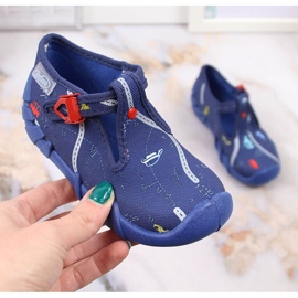 Zapatillas casa niño con cierre Befado azul marino 3