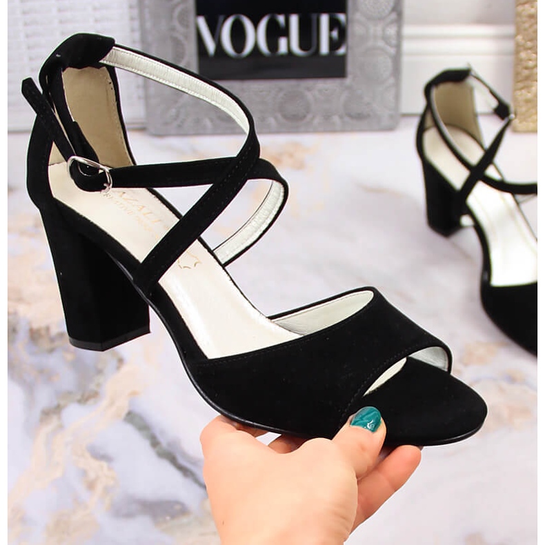 Sandalias mujer ante negro Azali 2941 1