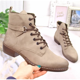 Cómodas botas aislantes mujer beige Rieker Y0820-64 5