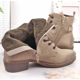 Cómodas botas aislantes mujer beige Rieker Y0820-64 6