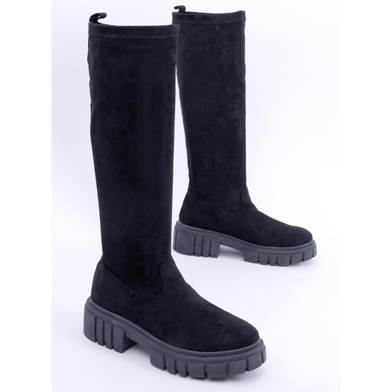 BM Botas de ante con suela gruesa Cards Black negro 1