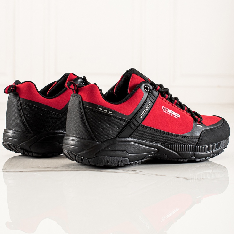 Zapatos de trekking para hombre DK negro rojo 1