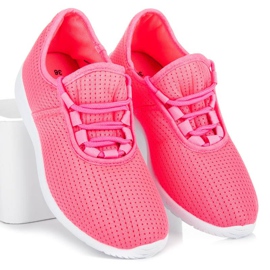 Mckeylor Zapatos deportivos de neón rosa 1