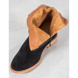 Bella Paris Botas de vaquero en una cuña negro 2
