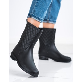 SHELOVET Botas de lluvia acolchadas de moda negro 1 SHELOVET Botas de lluvia acolchadas de moda negro 1