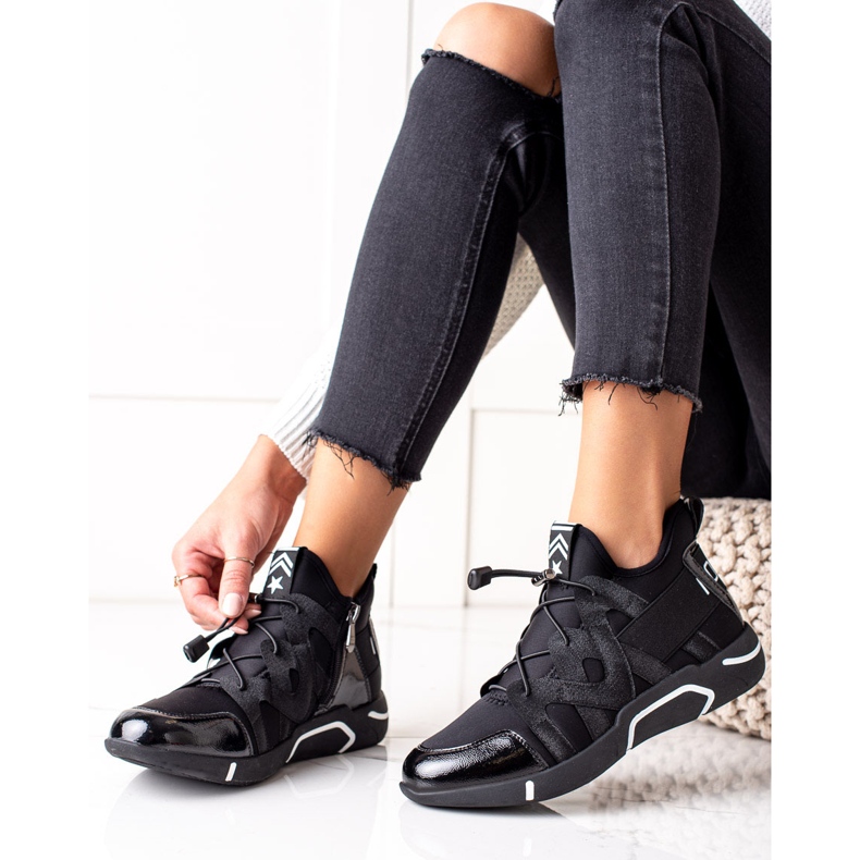 Calzado deportivo sin cordones VINCEZA negro 1