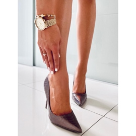 Tacones irisados ​​de mujer Jean Gun gris 3