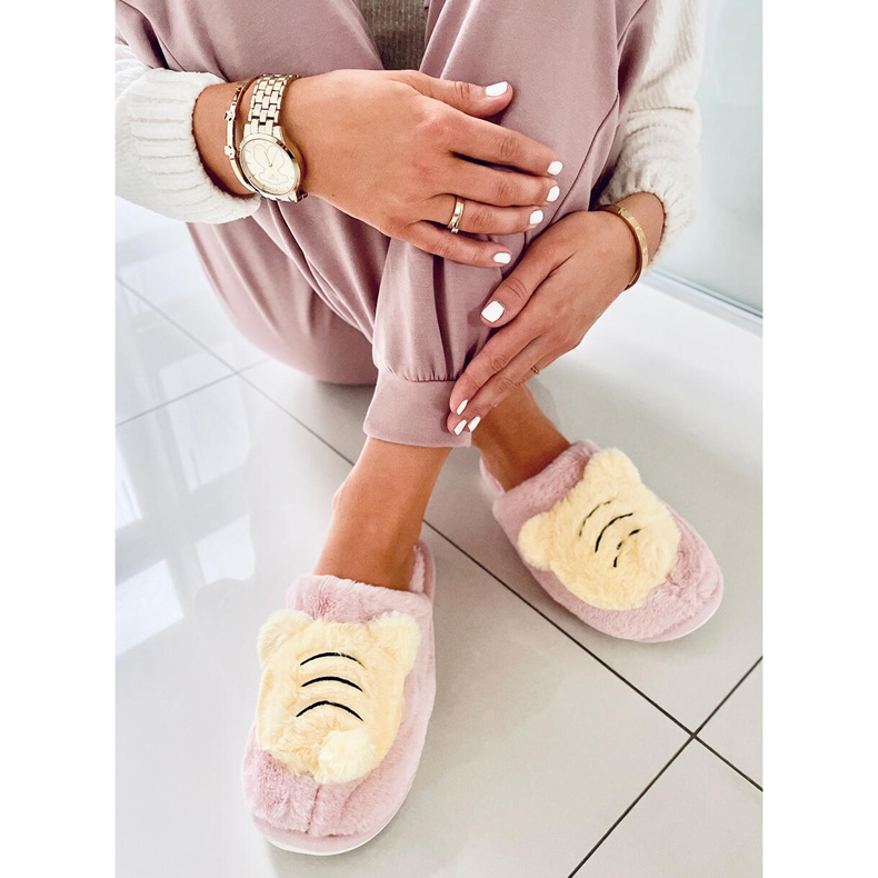 BM Pantuflas Mujer Rosa Perla amarillo 1