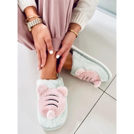 PA1 Pantuflas Mujer Menta Perla verde rosado 1