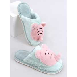 PA1 Pantuflas Mujer Menta Perla verde rosado 3