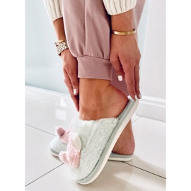 PA1 Pantuflas Mujer Menta Perla verde rosado 2