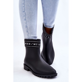 PA1 Botas De Lluvia De Tacón Plano Sin Cordones Para Mujer Coreta Negra negro 4