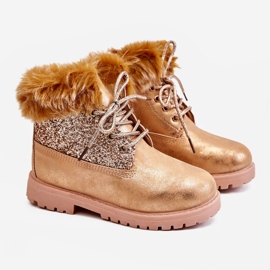 FR1 Botas Infantiles Trapper Brillo Cálido Dorado Brema 2