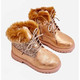 FR1 Botas Infantiles Trapper Brillo Cálido Dorado Brema 1