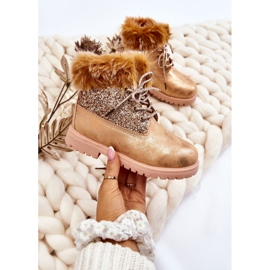 FR1 Botas Infantiles Trapper Brillo Cálido Dorado Brema 6