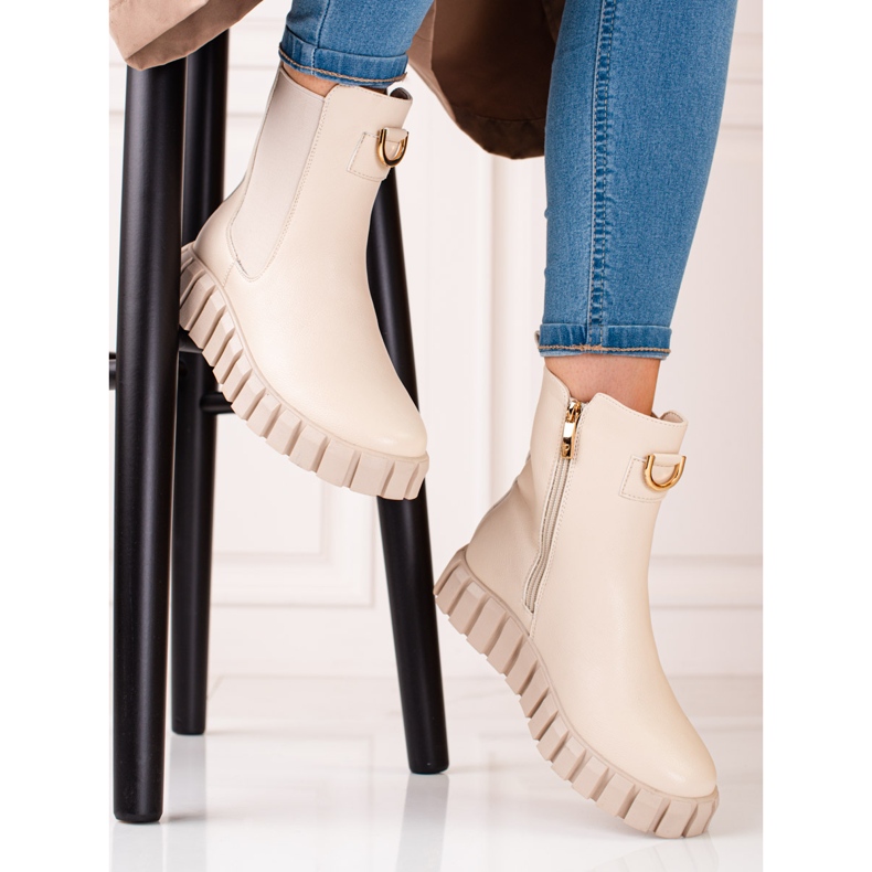 W. Potocki Botas plataforma mujer Potocki beige 1 W. Potocki Botas plataforma mujer Potocki beige 1