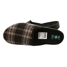 Pantuflas a cuadros Adanex para hombre 27671 beige negro multicolor 4
