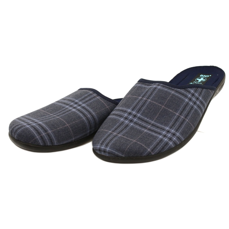 Adanex 27319 Pantuflas de Cuadros para Hombre azul marino azul 3