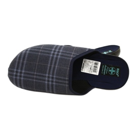 Adanex 27319 Pantuflas de Cuadros para Hombre azul marino azul 4