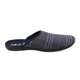 Adanex 27319 Pantuflas de Cuadros para Hombre azul marino azul 1