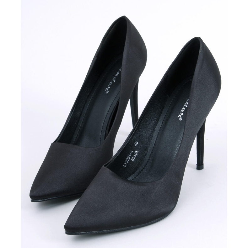 PA1 Zapatos de tacón mujer en raso Talia Negro 1